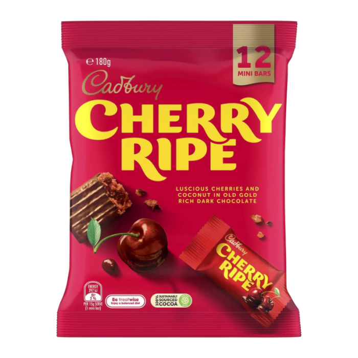 Cadbury Cherry Ripe- 12 Pack (180g)
