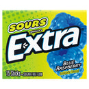 Extra sours blue raspberry gum 15 sticks