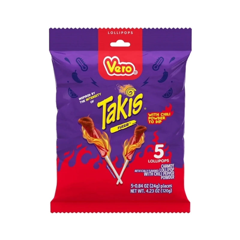 Takis Fuego Lollipop- 5 Pack (120g)
