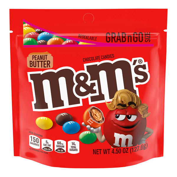 M&M’s peanut butter grab n go pouch 127.6g