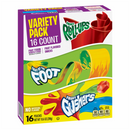 Fruit Roll Ups, Fruit by the Foot & Fruit Gushers Variety Pack- 16 Pouches (288g)