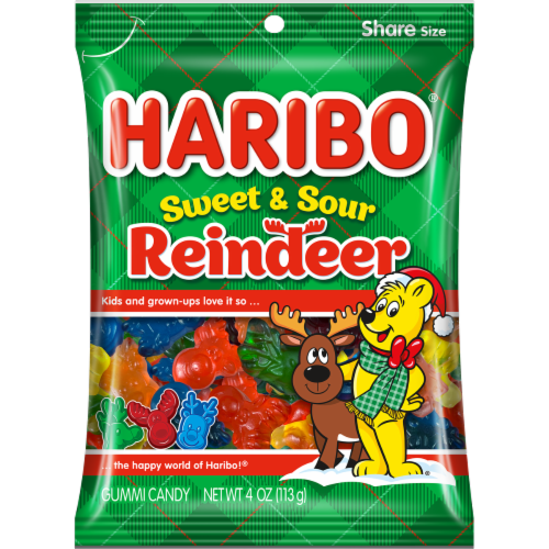 Haribo Sweet & Sour Reindeer (113g) [Christmas]