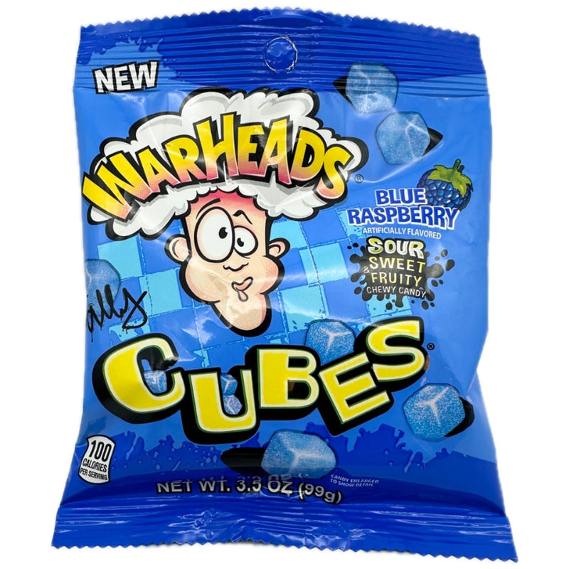 Warheads Sour Blue Raspberry Cubes (99g)