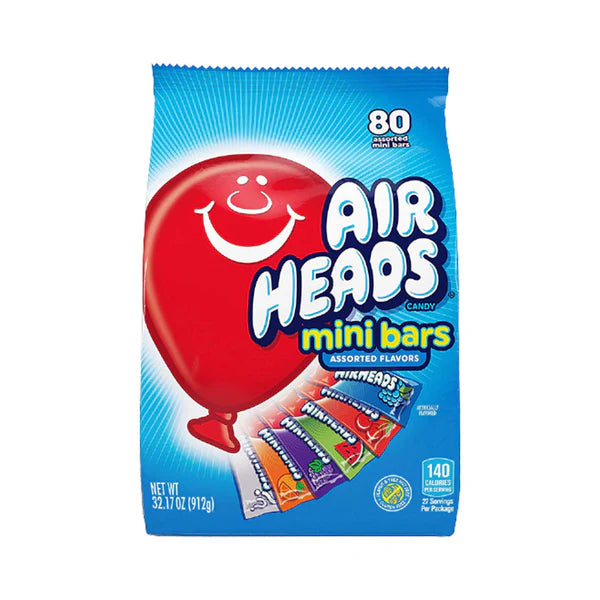 Airheads Mini Bars Assorted- 80 Count (912g)