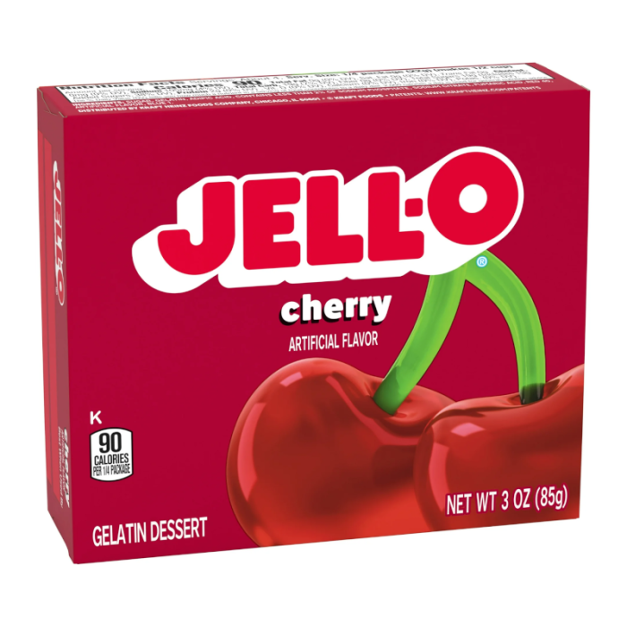 Jell-O Cherry Gelatin Dessert (85g)