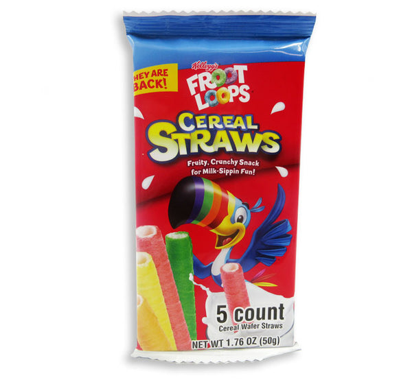 Kellogg’s Froot Loops Cereal Straws- 5 Count (50g)