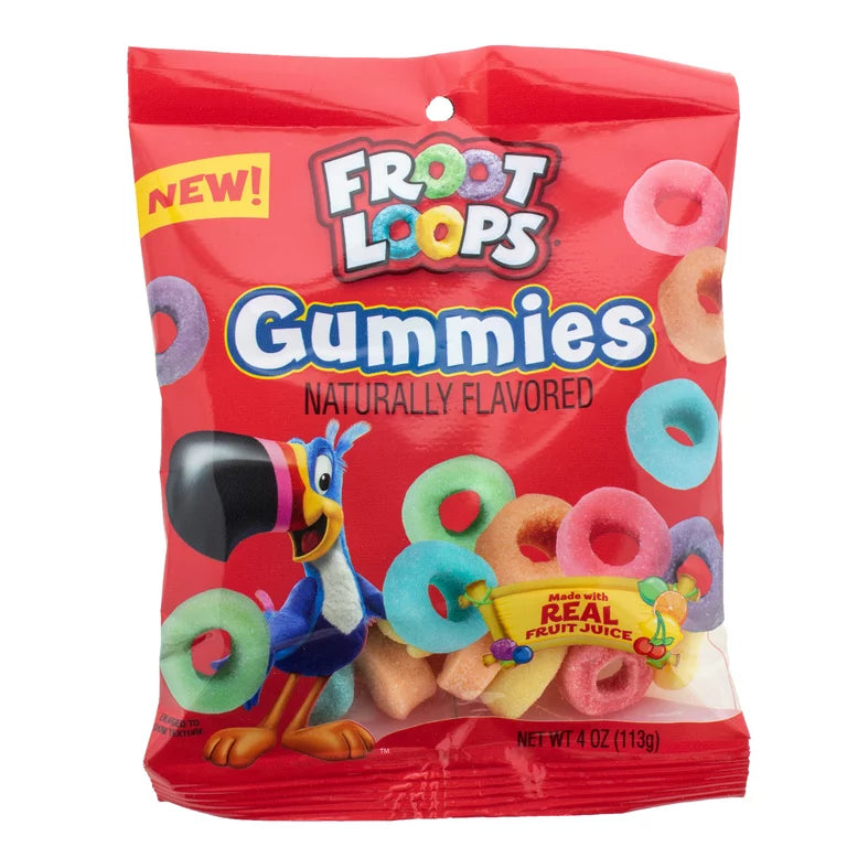 Froot Loops Gummies Peg Bag (113g)
