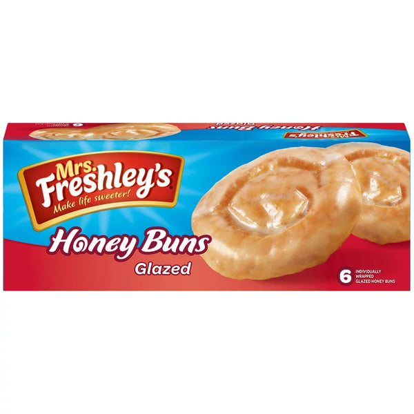 Mrs Freshley’s Glazed Honey Buns- 6 Pack (298g)
