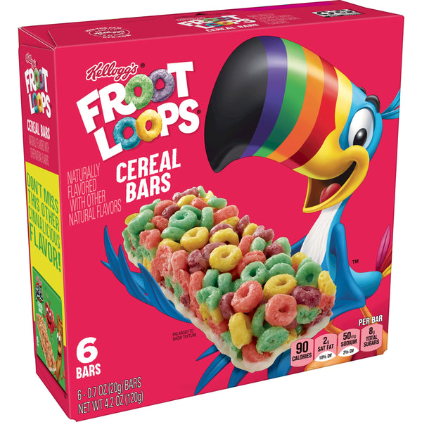 Kellogg's Froot Loops Cereal Bars- 6 Pack (120g)