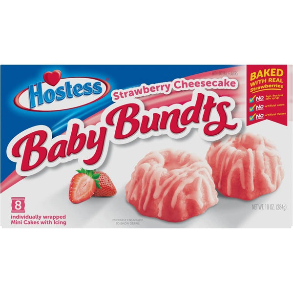 hostess strawberry cheesecake baby bundts 284g