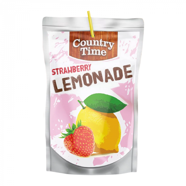 Country Time Strawberry Lemonade Drink Pouch (177ml)