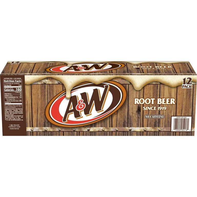 A&W Root Beer- 12 Pack (12 x 355ml)