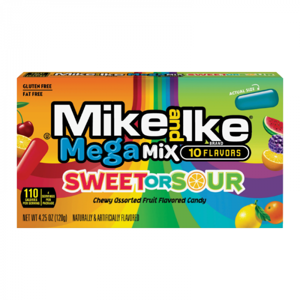 Mike & Ike Mega Mix Sweet & Sour Theatre Box (120g)