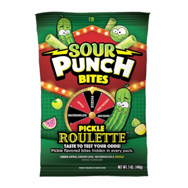 Sour Punch Bites Pickle Roulette (140g)