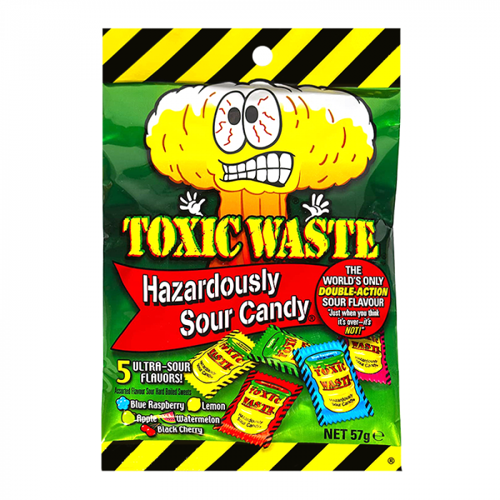 Toxic waste sour candy bag 57g