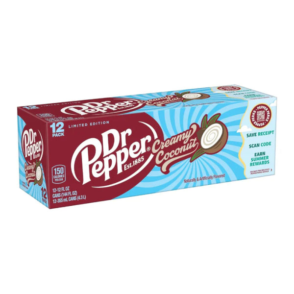 Dr Pepper creamy coconut 12 pack case