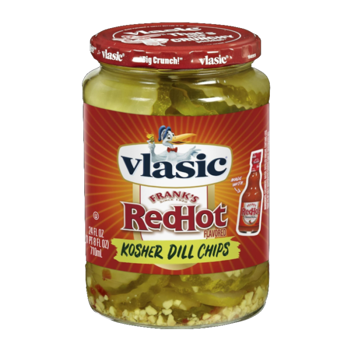 Vlasic Franks Red Hot Kosher Dill Chips (710ml)