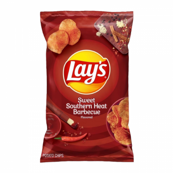 Lays sweet southern heat barbecue chips 184.2g