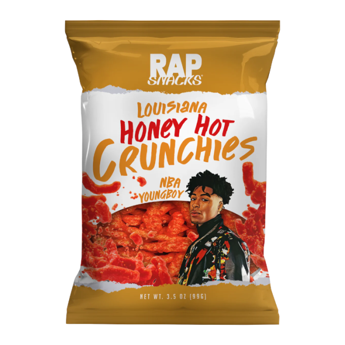 Rap snacks nba youngboy honey hot crunchies 99g