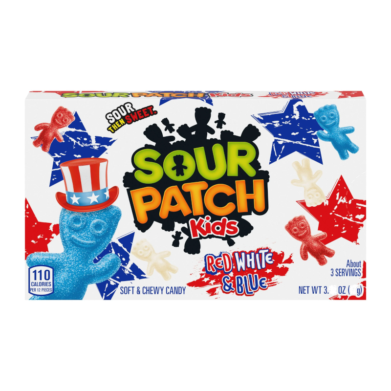 Sour Patch Kids Red White & Blue Theatre Box (88g)