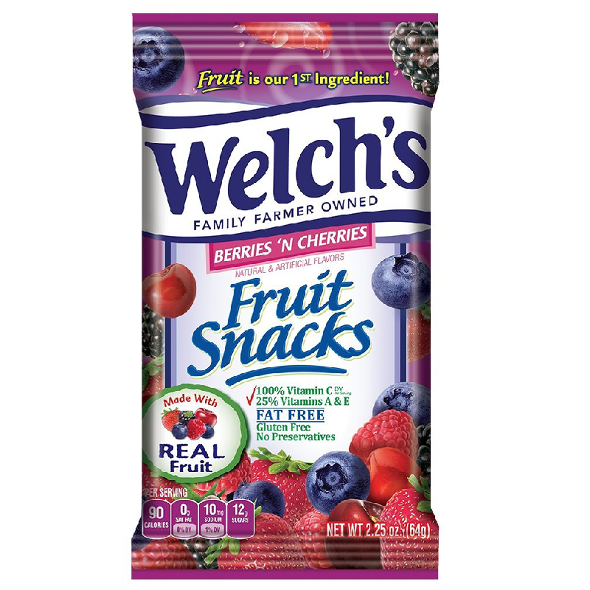 Welch's Berries ‘N Cherries Fruit Snacks (142g)