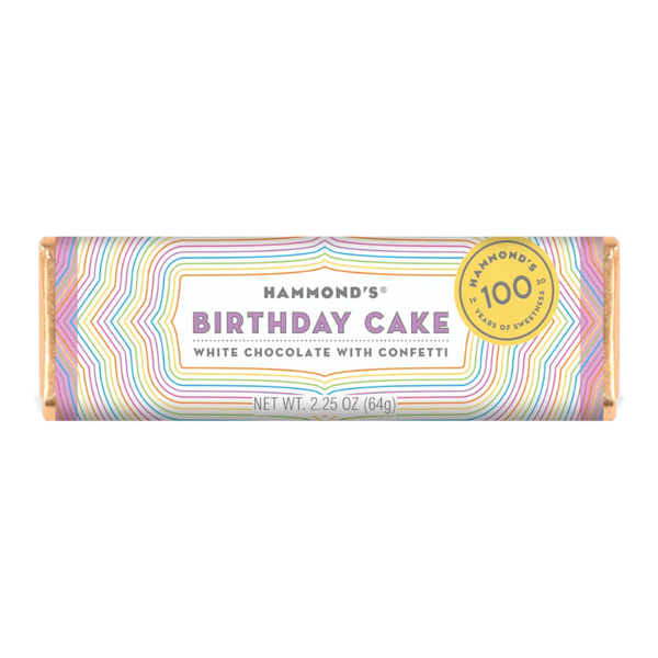 Hammond's Birthday Cake White Chocolate Bar (64g)