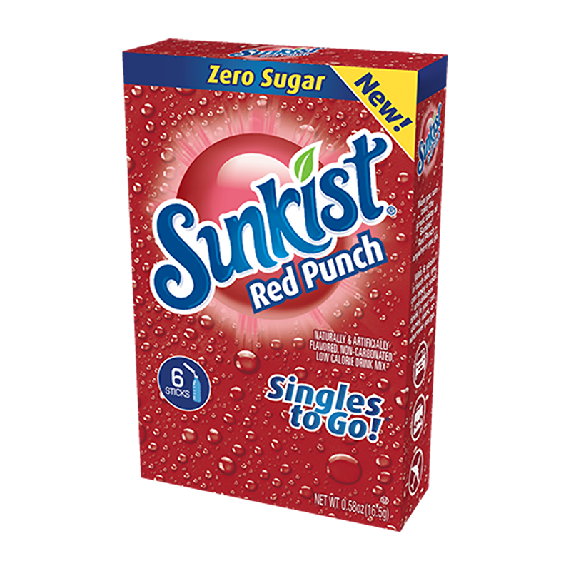 Sunkist Red Punch Zero Singles to Go (16.5g)