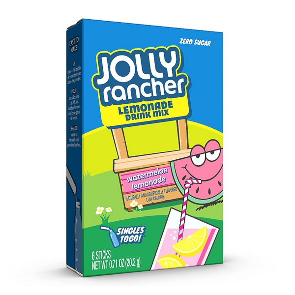Jolly Rancher Singles To Go Lemonade Drink Mix - Watermelon Lemonade (20.2g)