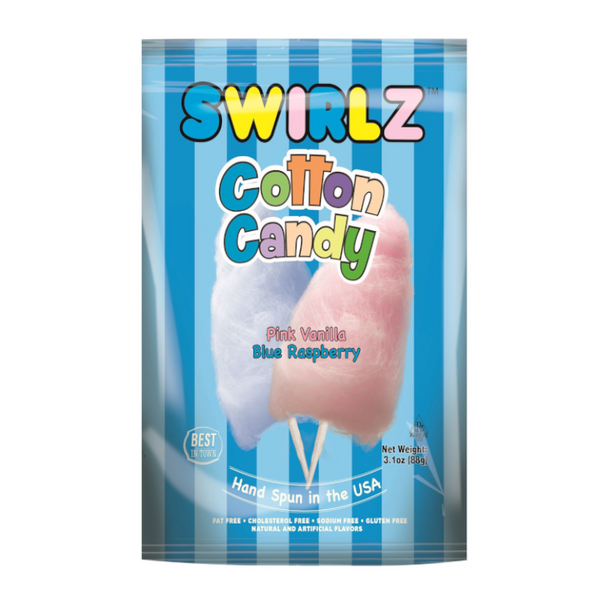 Swirlz Pink Vanilla/ Blue Raspberry Cotton Candy (88g)