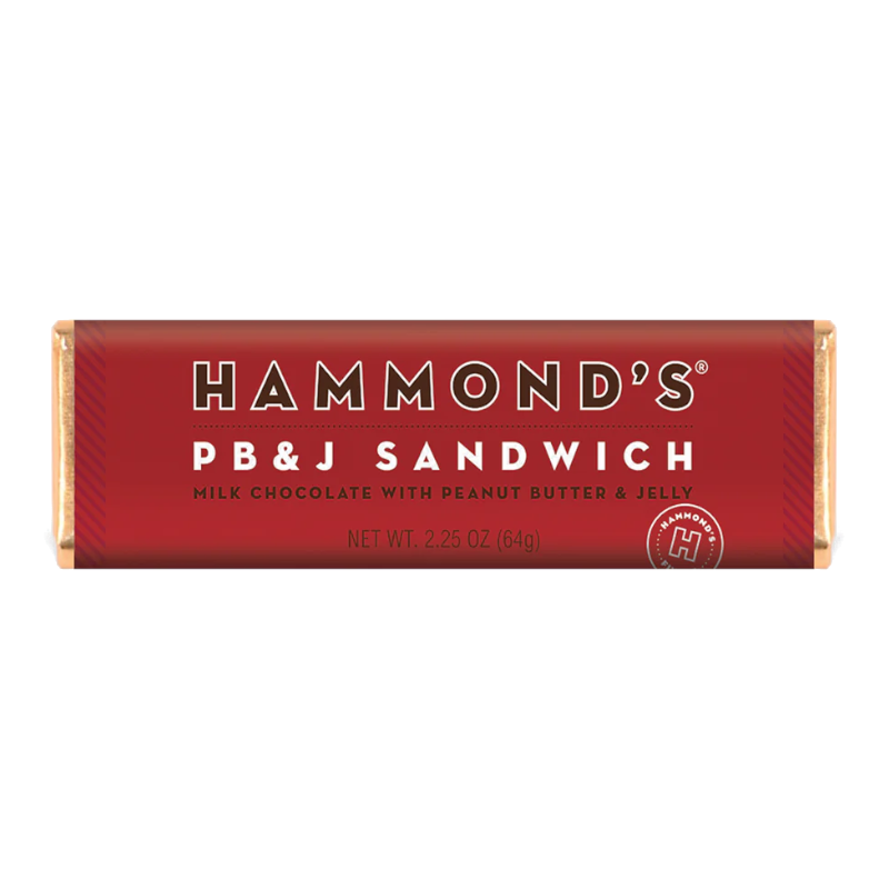 Hammond's PB & J Sandwich Milk Chocolate Bar (64g)