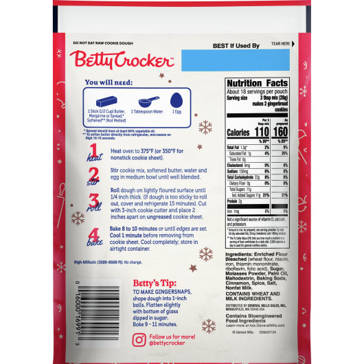 Betty Crocker Gingerbread Cookie Mix (496g)