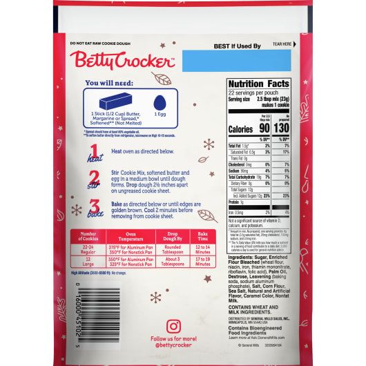 Betty Crocker Salted Caramel Cookie Mix (496g)