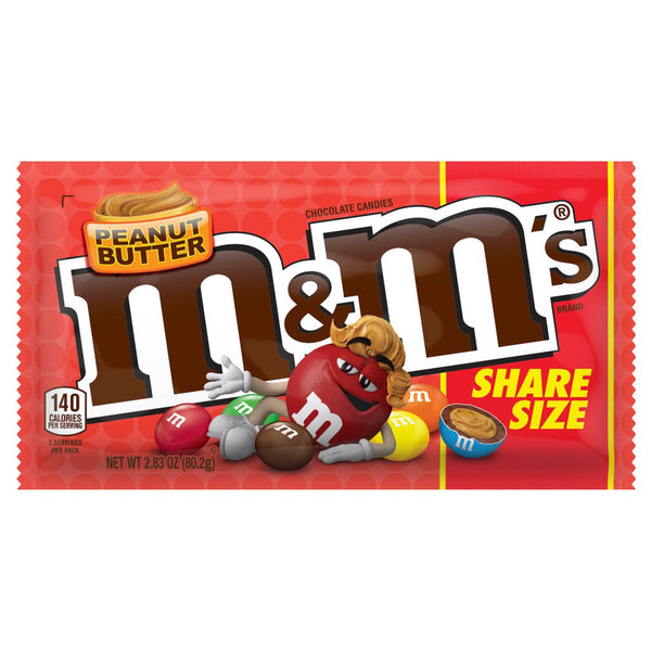 m&ms peanut butter share size 80.2g