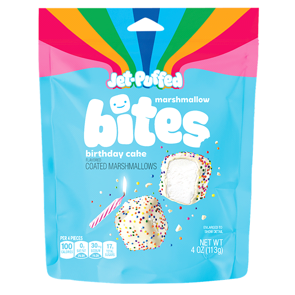 jet puffed marshmallow bites birthday cake 113g