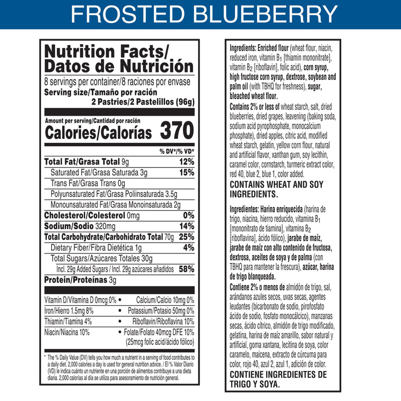 pop tarts frosted blueberry ingredients