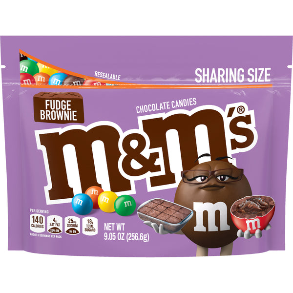 m and ms fudge brownie sharing size pouch 256.6g