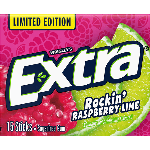 Wrigley's Extra Rockin Raspberry Lime Sugarfree Gum 41g