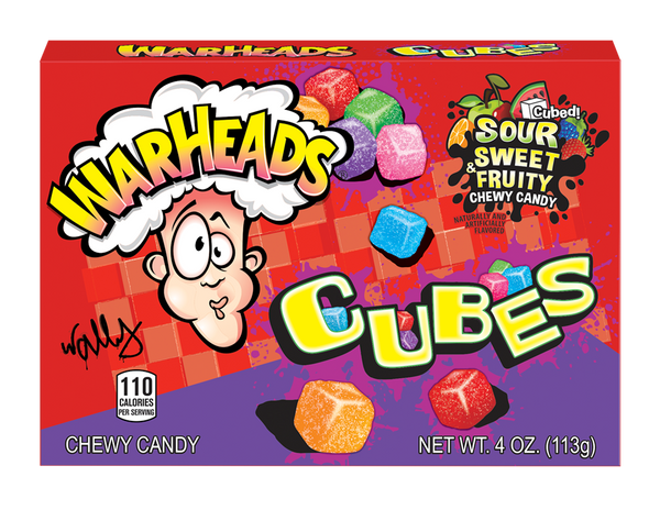 warheads sour chewy cubes theatre box 113g
