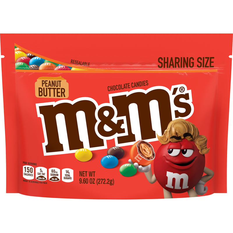 m&ms peanut butter sharing size pouch 272g