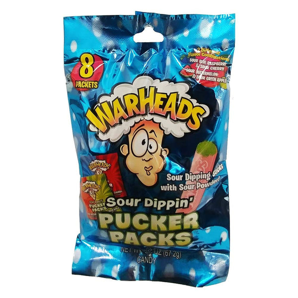 warheads sour dippin pucker packs 85g