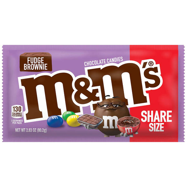 m and ms fudge brownie share size 80.2g