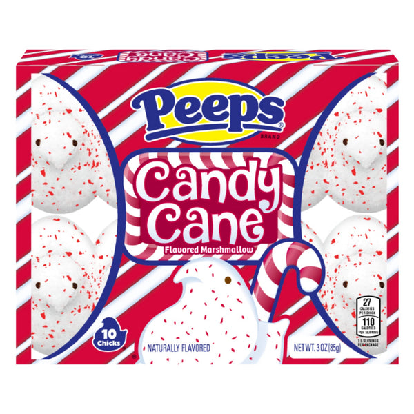 peeps candy cane flavoured marshmallow 10 pack 85g