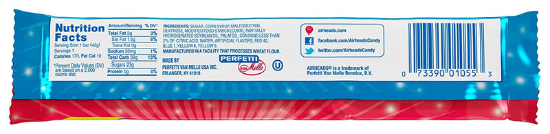 Airheads Blue Raspberry and Cherry Big Bar (42g)