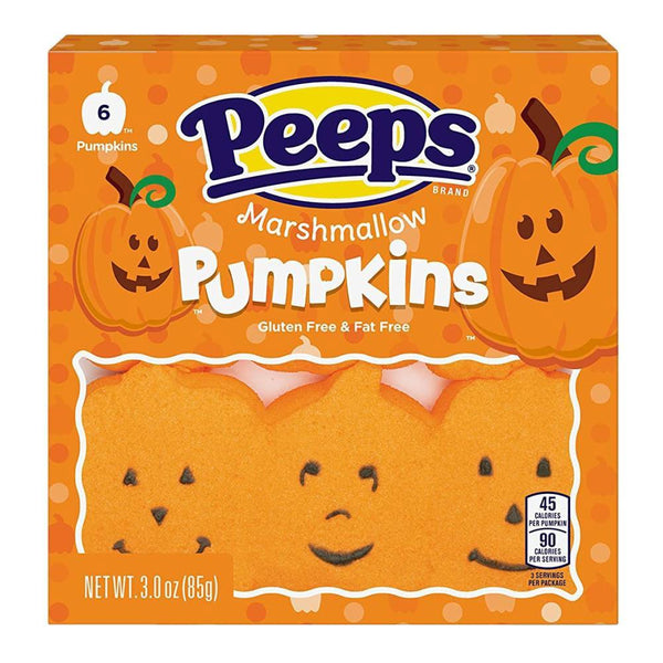 peeps marshmallow pumpkins 6 pack 85g