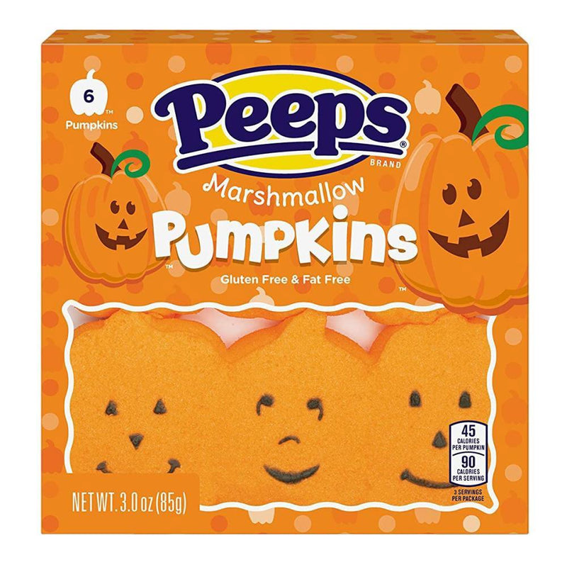 peeps marshmallow pumpkins 6 pack 85g