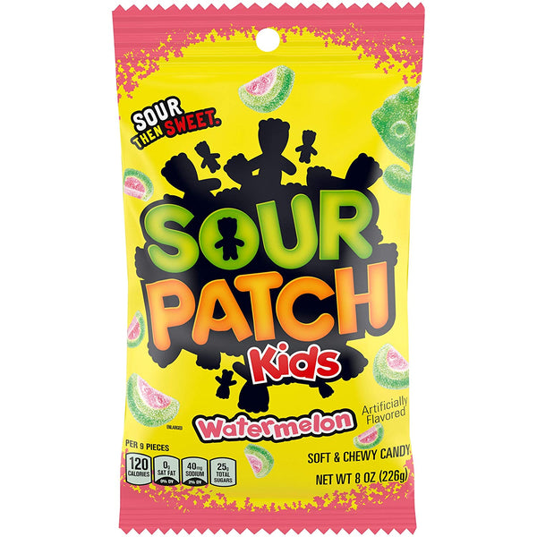 sour patch kids watermelon peg bag 226g