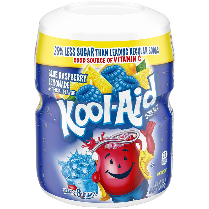 Kool Aid Blue Raspberry Lemonade Drink Mix Tub 567g