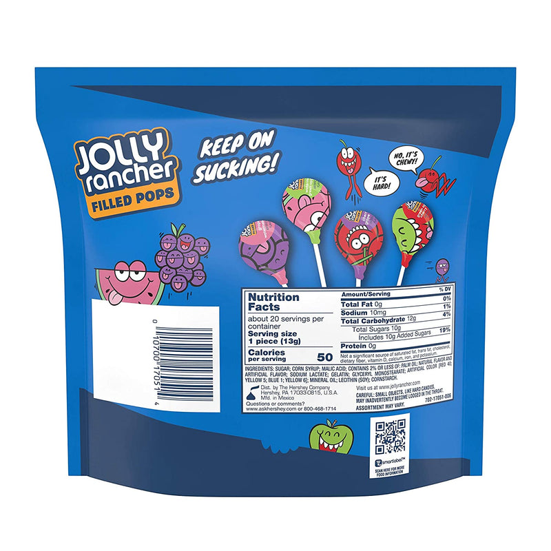 Jolly Rancher Filled Candy Lollipops (285g)