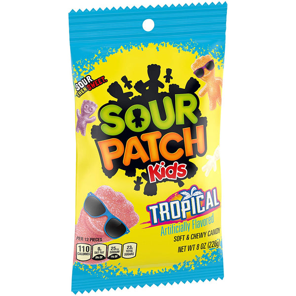 sour patch kids tropical peg bag 226g