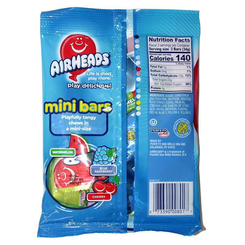 Airheads Mini Bars Assorted Flavours Peg Bag (119g)